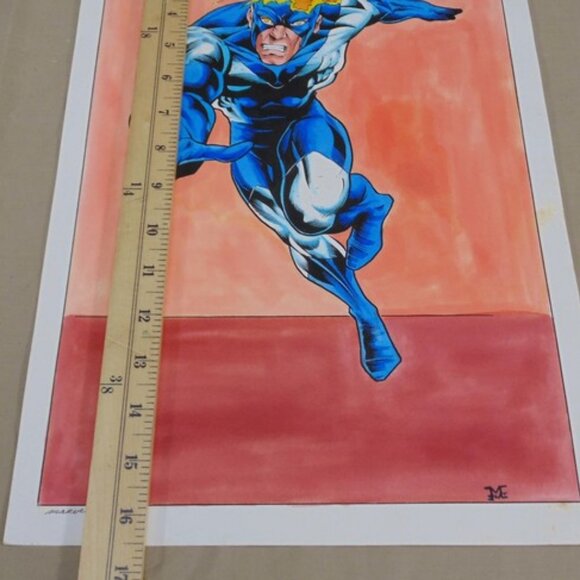 Original Signed Marvel Comics Matt Webb Art Marvel Boy 16.5" X 11" Artwork - Picture 6 of 7